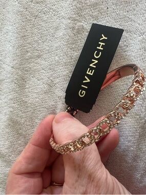 Givenchy Rose Gold Crystal Link Bracelet